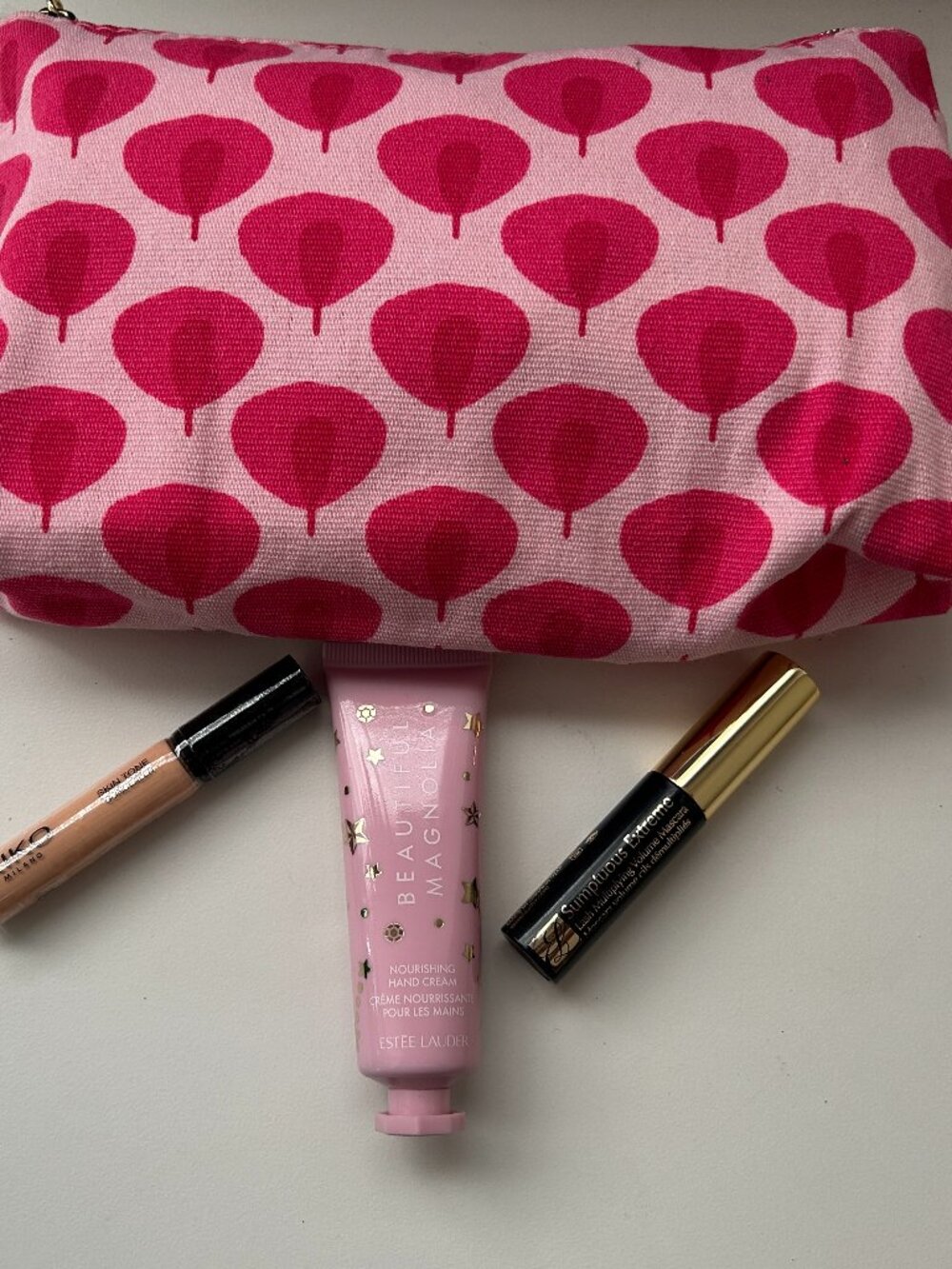New Estee Lauder Black Mascara, Beautiful Lotion, Cosmetic Bag and Kiko Conceale